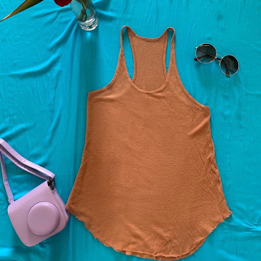 Sheer Tan Tank Top